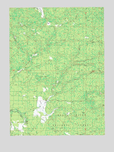 Big Butte Springs, OR USGS Topographic Map