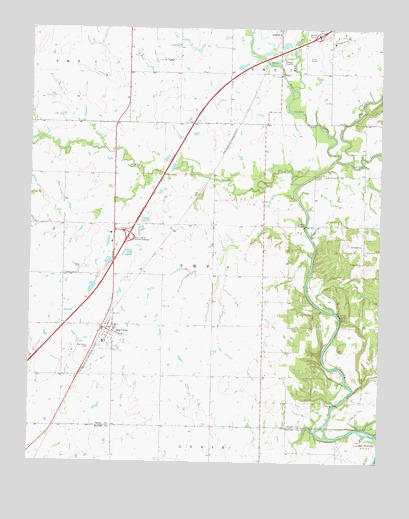 Big Cabin, OK USGS Topographic Map