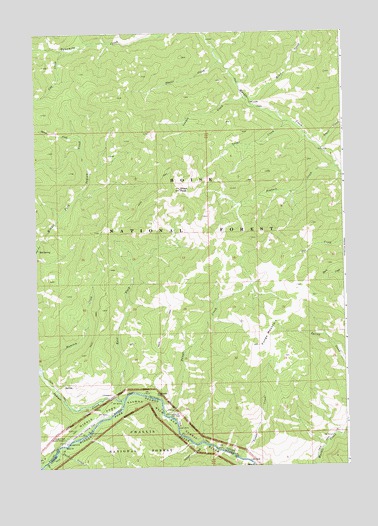 Pungo Mountain, ID USGS Topographic Map