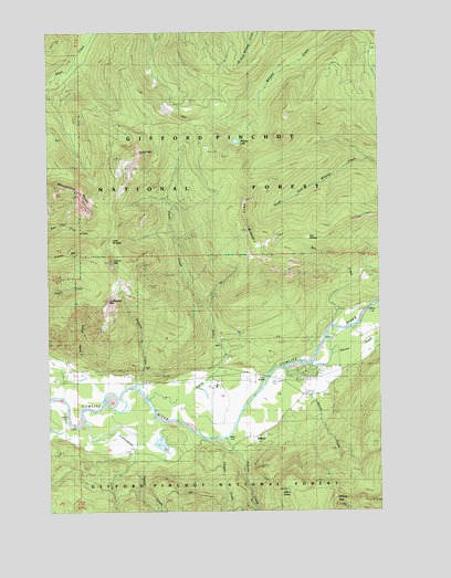 Purcell Mountain, WA USGS Topographic Map