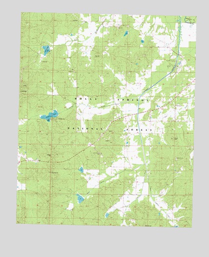 Puskus Lake, MS USGS Topographic Map