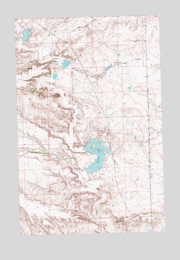 Putnam Lake, MT USGS Topographic Map