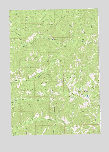 Big Chief Creek, ID USGS Topographic Map
