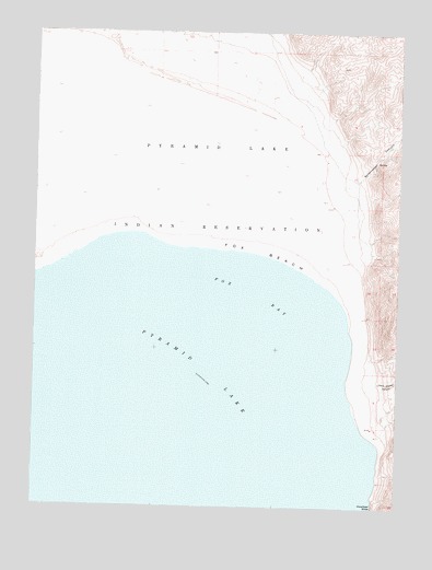 Pyramid NE, NV USGS Topographic Map