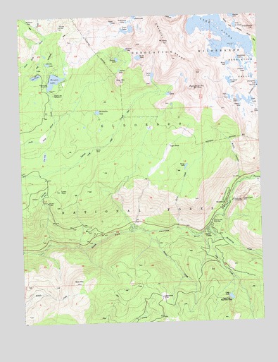Pyramid Peak, CA USGS Topographic Map