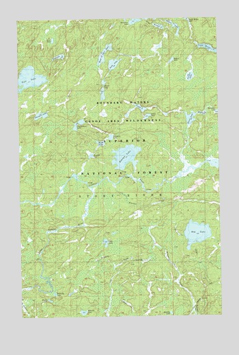 Quadga Lake, MN USGS Topographic Map