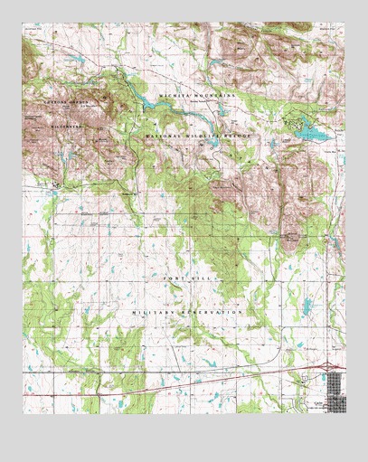 Quanah Mountain, OK USGS Topographic Map