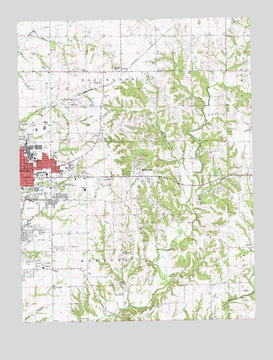 Quincy East, IL USGS Topographic Map