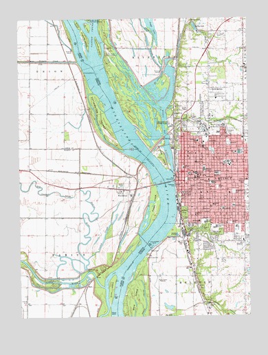 Quincy West, IL USGS Topographic Map