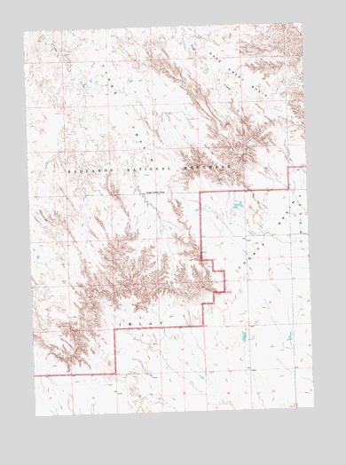 Quinn Table SE, SD USGS Topographic Map