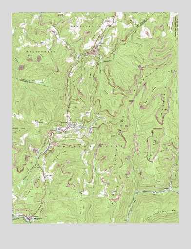 Quinwood, WV USGS Topographic Map