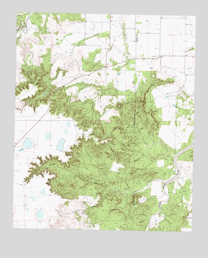 Quitaque Peaks, TX USGS Topographic Map