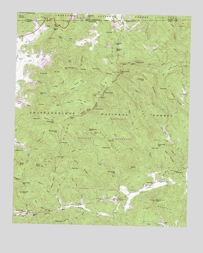 Rabun Bald, GA USGS Topographic Map