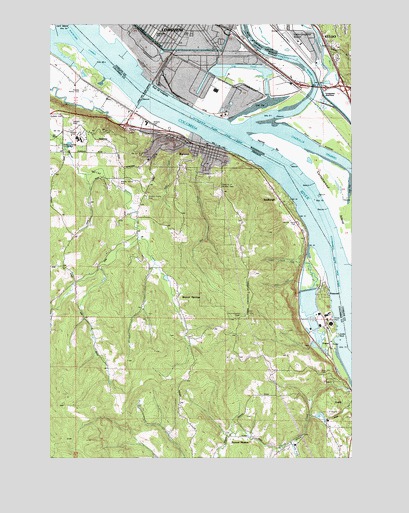 Rainier, OR USGS Topographic Map