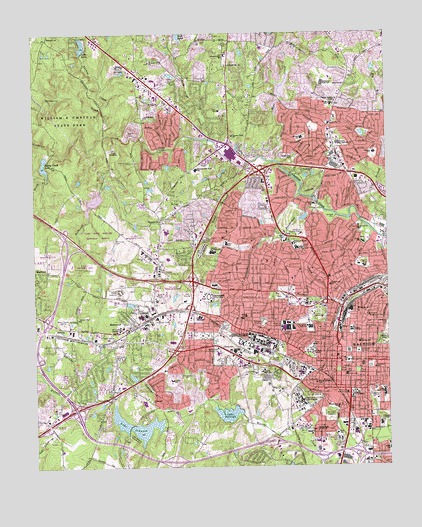 Raleigh West, NC USGS Topographic Map