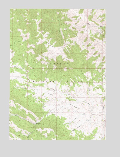 Big Elk Mountain, ID USGS Topographic Map