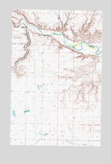 Abbott Lake, MT USGS Topographic Map