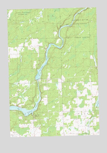 Big Falls Dam, WI USGS Topographic Map