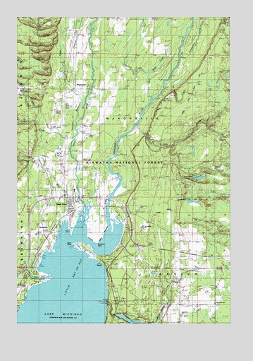 Rapid River, MI USGS Topographic Map