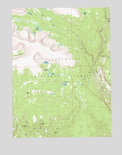 Rasmussen Lakes, UT USGS Topographic Map