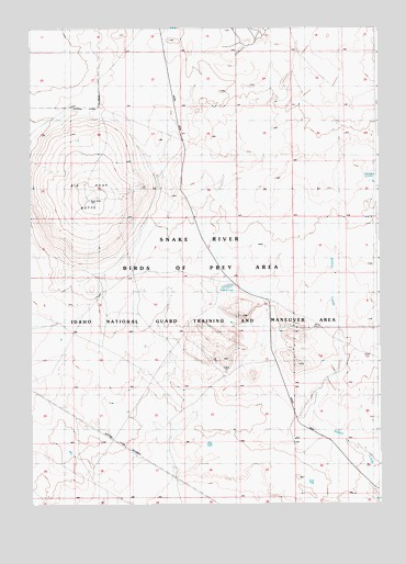 Big Foot Butte, ID USGS Topographic Map