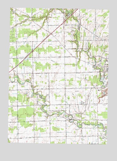 Rattle Run, MI USGS Topographic Map