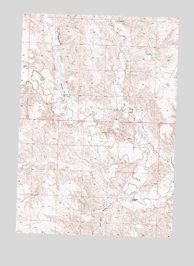 Rattlesnake Lake, SD USGS Topographic Map