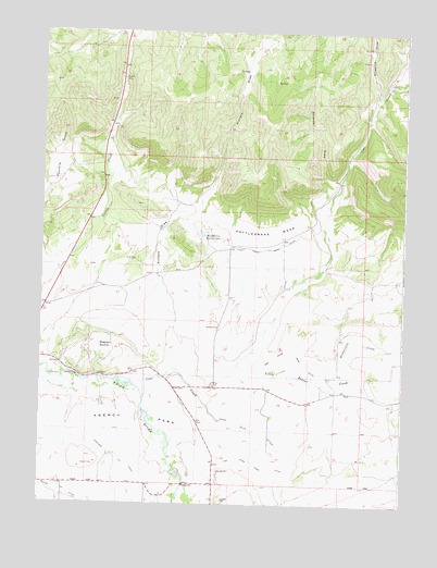 Rattlesnake Mesa, CO USGS Topographic Map