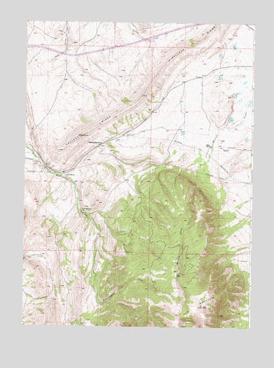 Rattlesnake Pass, WY USGS Topographic Map