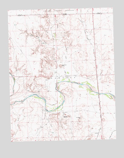 Razor Blade Mesa, OK USGS Topographic Map