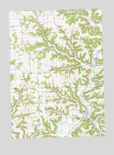 Readstown, WI USGS Topographic Map