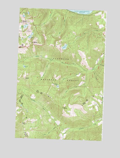 Big Hawk Mountain, MT USGS Topographic Map