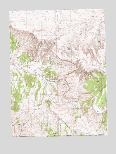 Red Creek Ranch, WY USGS Topographic Map