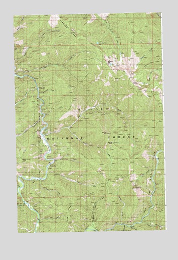 Red Ives Peak, ID USGS Topographic Map