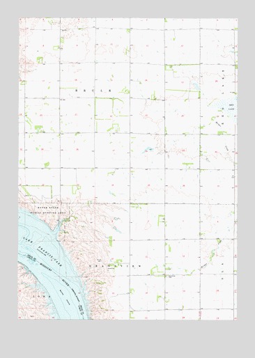 Red Lake West, SD USGS Topographic Map