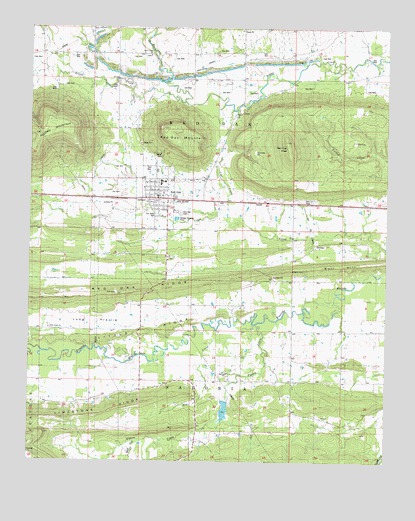 Red Oak, OK USGS Topographic Map