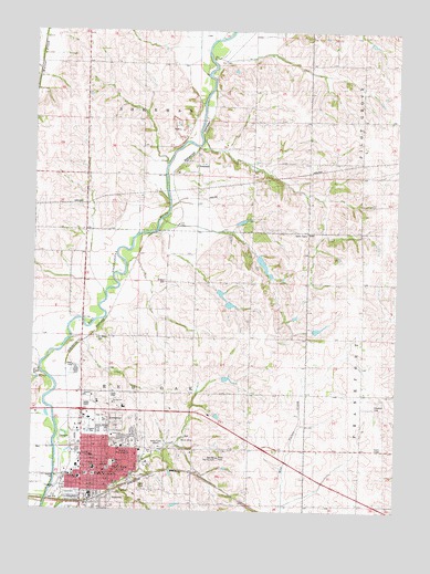 Red Oak North, IA USGS Topographic Map