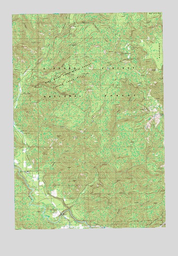 Big Huckleberry Mountain, WA USGS Topographic Map