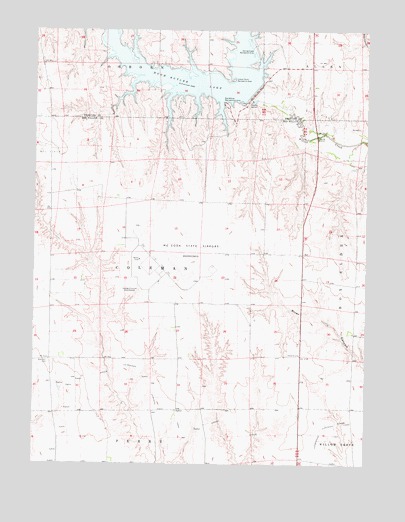 Red Willow Dam, NE USGS Topographic Map