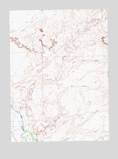 Big Island Bridge, WY USGS Topographic Map