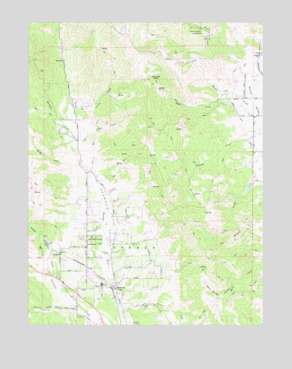 Redwood Valley, CA USGS Topographic Map