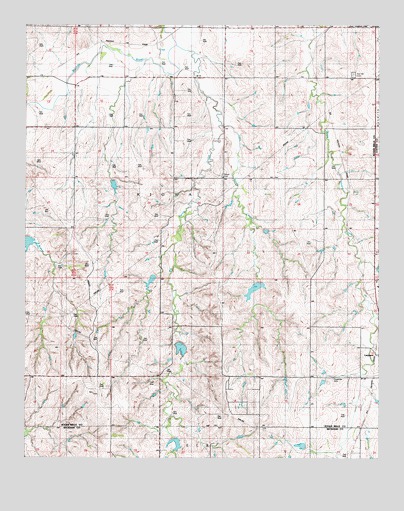 Big Kiowa Creek, OK USGS Topographic Map