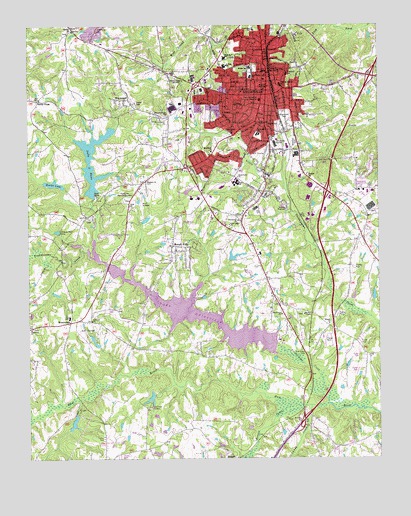 Reidsville, NC USGS Topographic Map