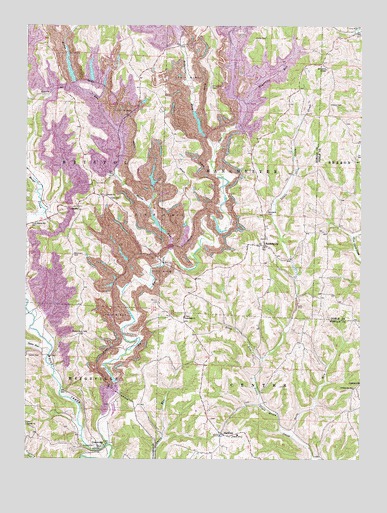 Reinersville, OH USGS Topographic Map