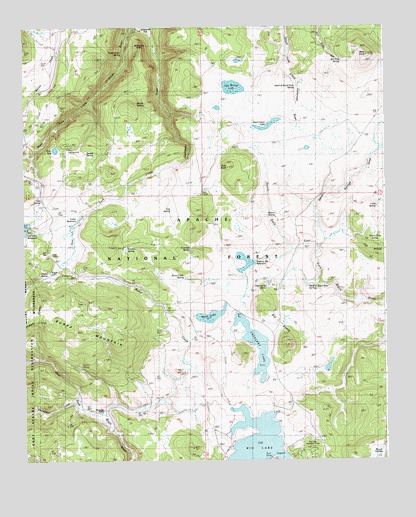 Big Lake North, AZ USGS Topographic Map