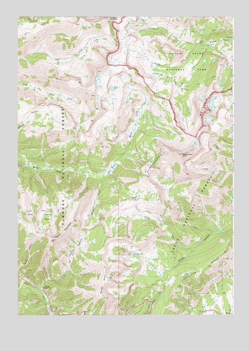 Rendezvous Peak, WY USGS Topographic Map