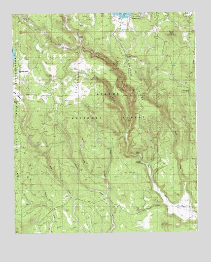 Big Lake South, AZ USGS Topographic Map