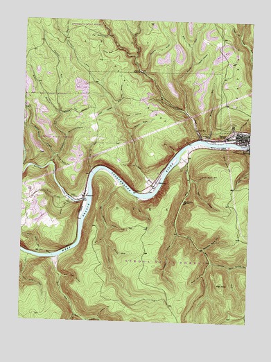 Renovo West, PA USGS Topographic Map