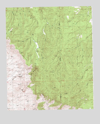 Big Lue Mountains, AZ USGS Topographic Map