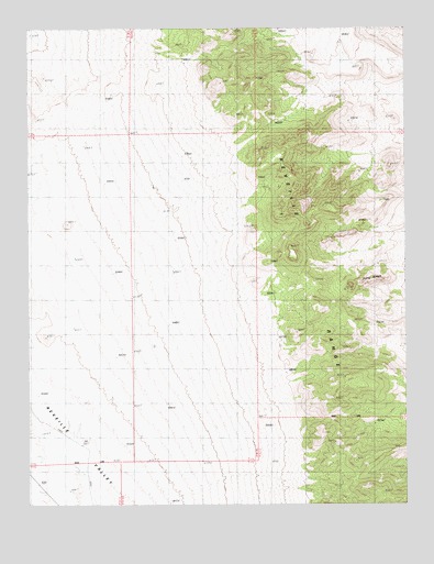 Reveille Peak NW, NV USGS Topographic Map